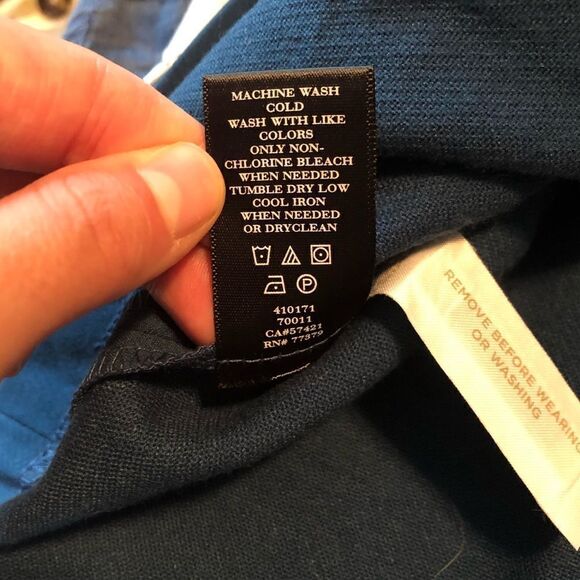 NWT! Loft blue ruffle sleeve dress. size 2 petite - Picture 4 of 10